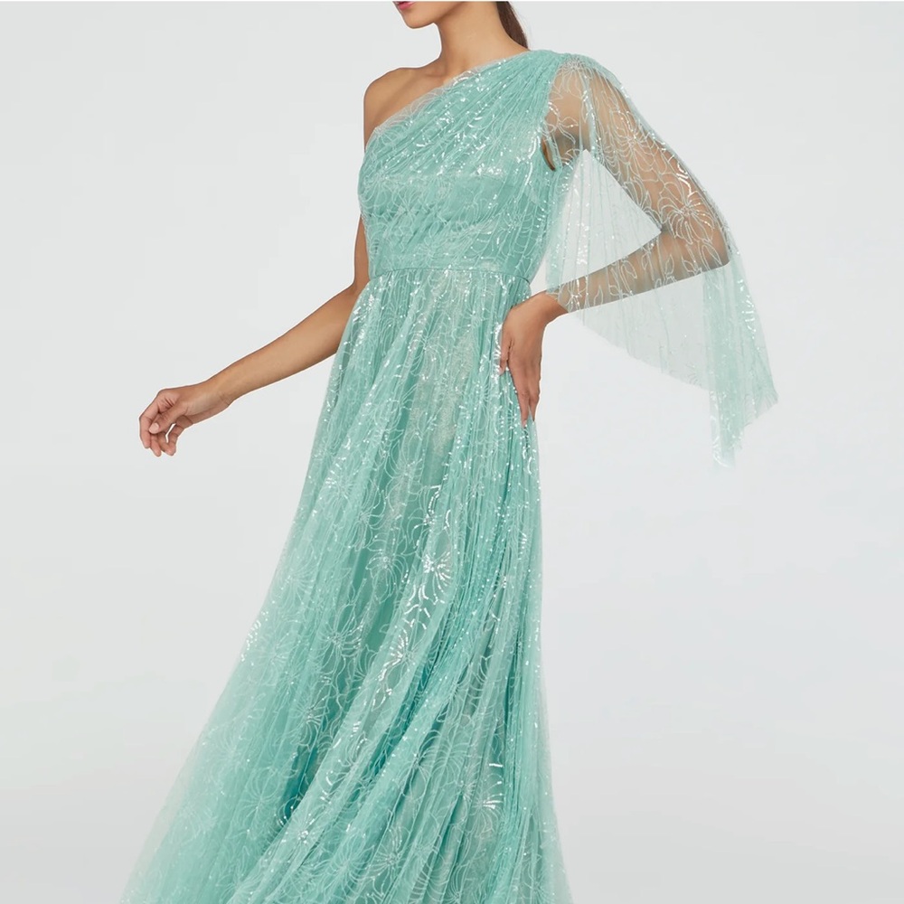 THEIA Carol One Shoulder Gown NWT 6 - Picture 3 of 9